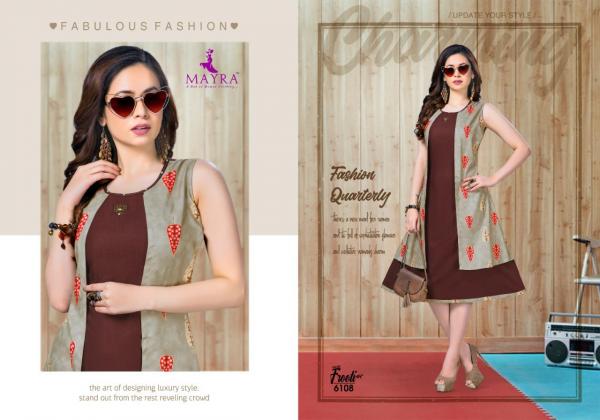 Mayra Frooti 5 Rayon Designer Kurti With Jacket 